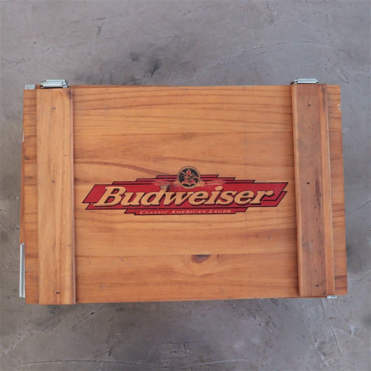 BUDWEISER バドワイザー ヴィンテージ 蓋つき木箱 アンティーク BUDWEISER バドワイザー ヴィンテージ 蓋つき木箱 アンティーク