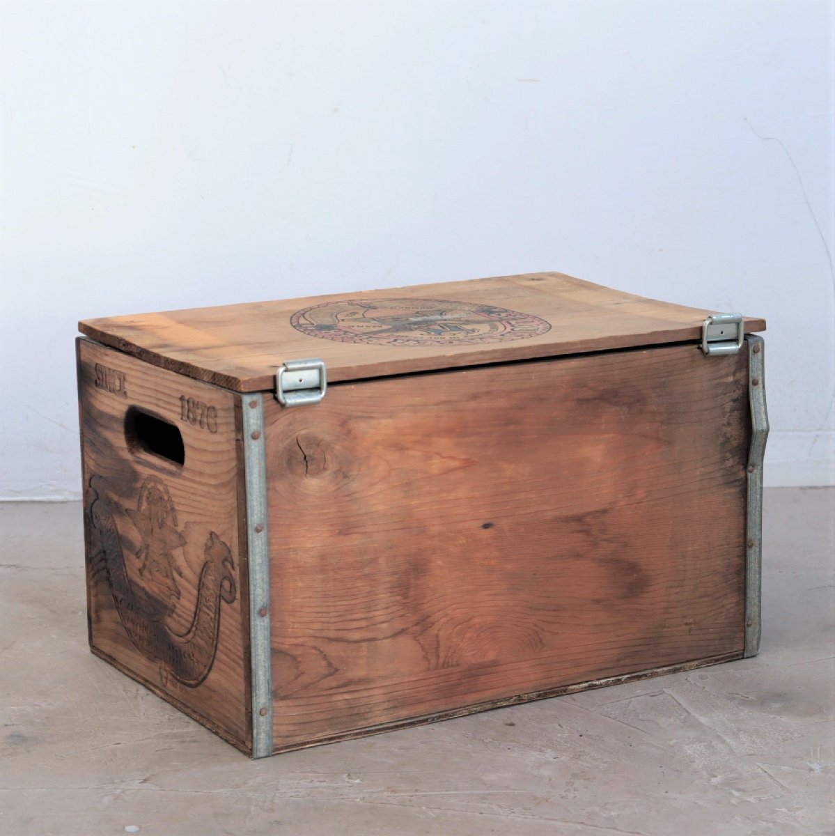 BUDWEISER バドワイザー ヴィンテージ 蓋つき木箱 アンティーク ウッド
