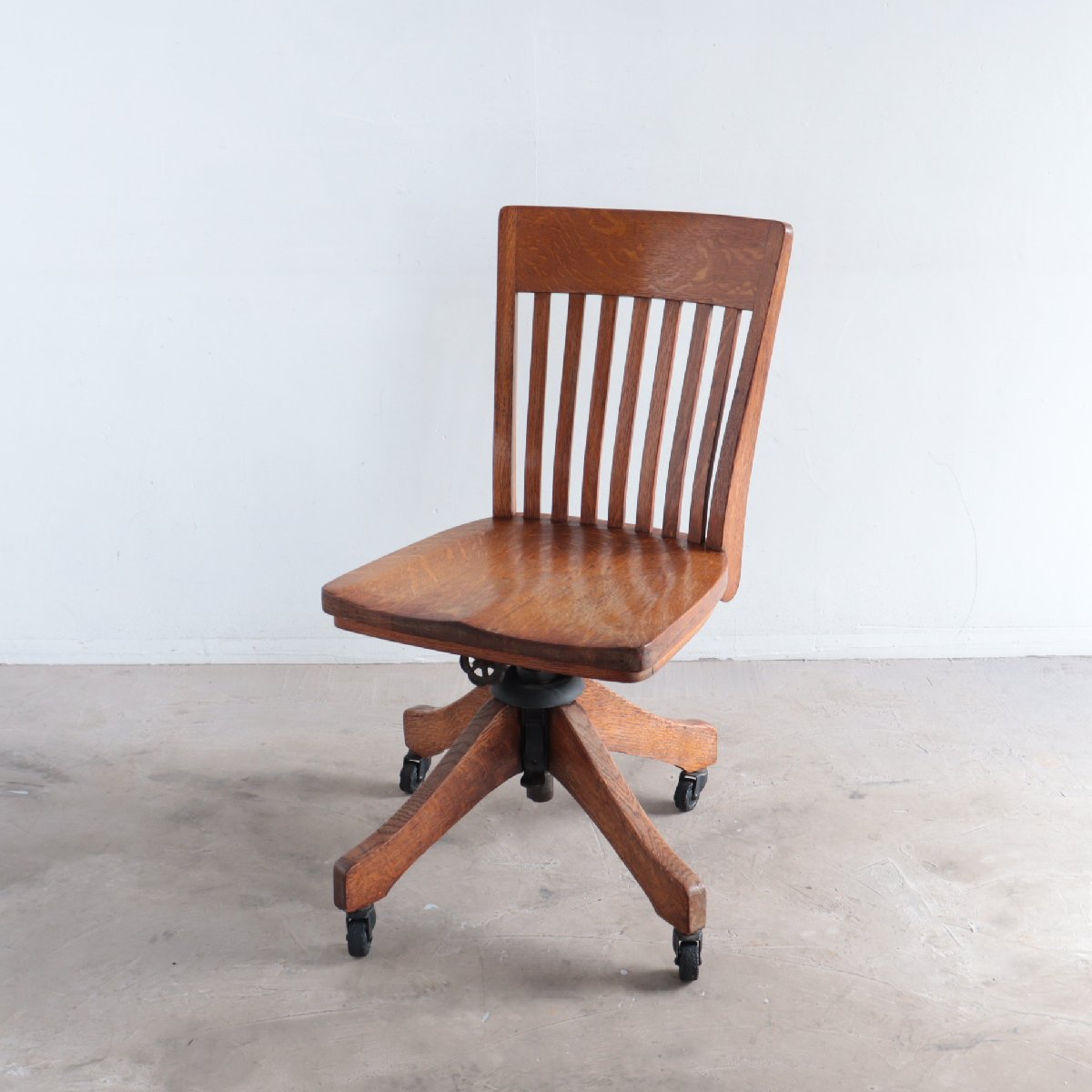 50s アメリカ ヴィンテージ デスクチェア アンティーク 木製 椅子 