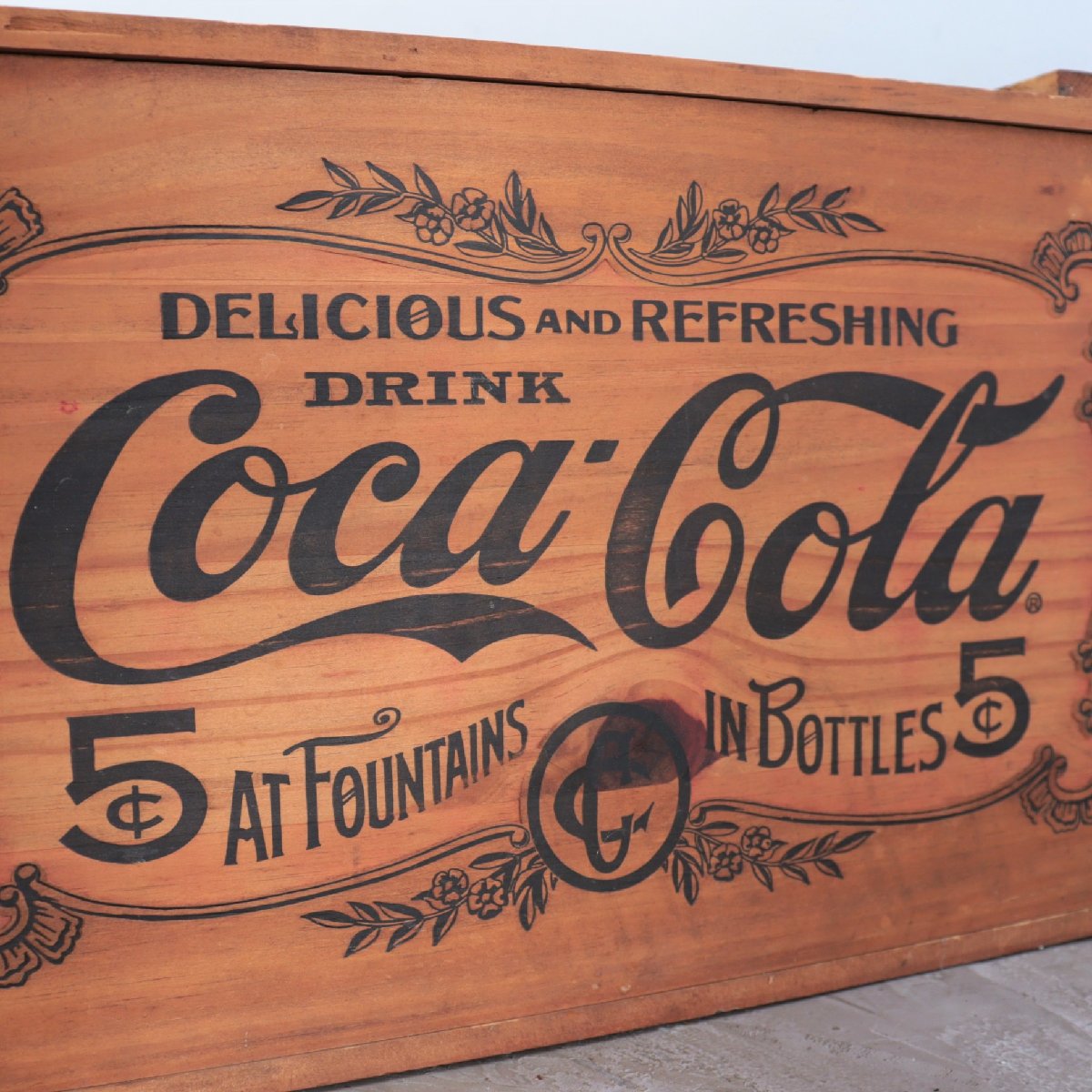 Coca-Cola ヴィンテージ 蓋つき木箱 コカ・コーラ ウッドボックス 