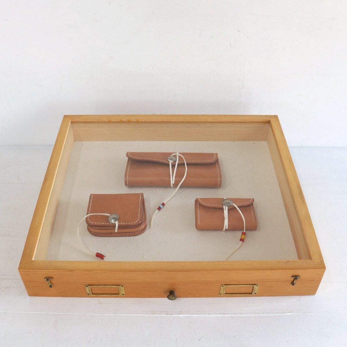 2個セットビンテージショーケース什器アクセサリーケース収納