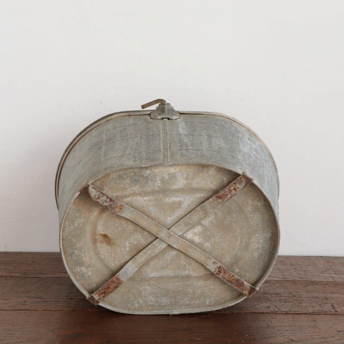 バケツ アメリカ アンティーク ブリキ製 ウォッシュタブ