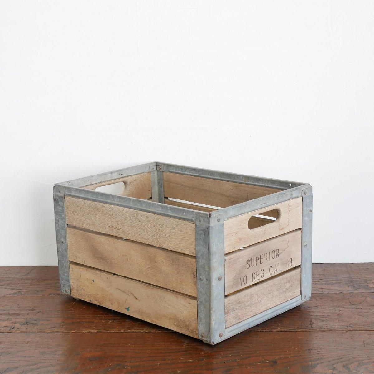 ヴィンテージ アイアンウッドボックス 木箱 ミルククレート wooden box