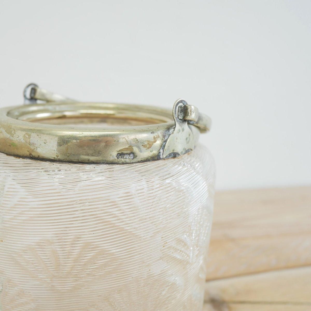 ヴィクトリアン ビスケットボックス ビスケットバレル リボン アンティーク