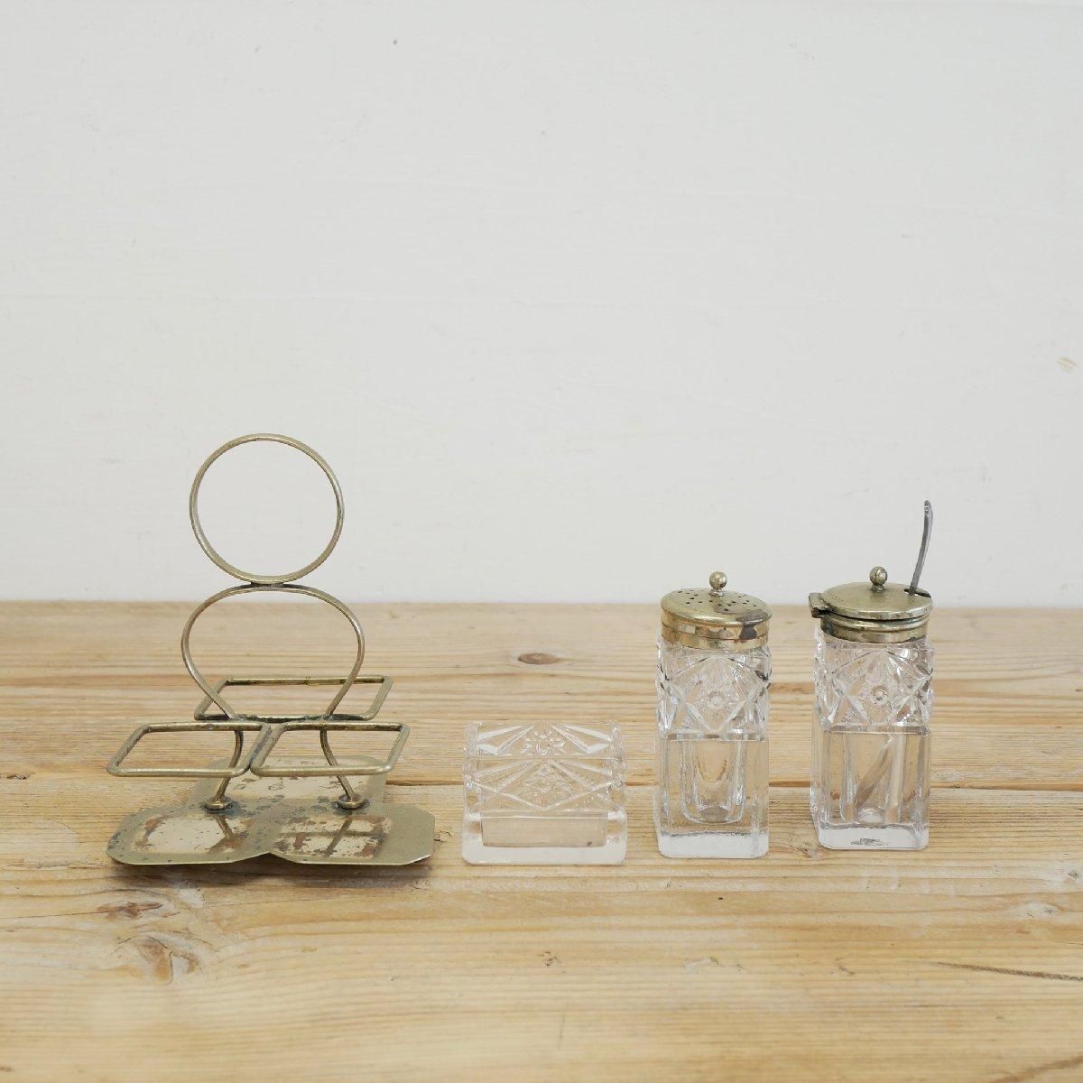 アンティーク　スパイスボトル アンティーク クルエットセット スパイス瓶 -通販-ローズボール