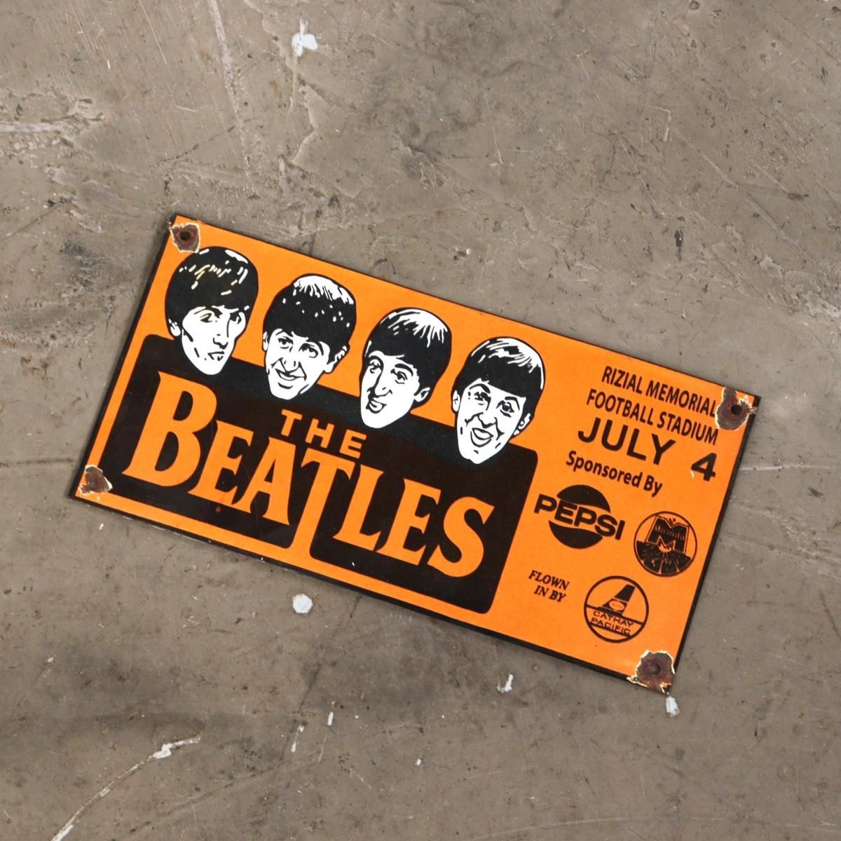 ヴィンテージ ビートルズ ホーローサイン-通販-ローズボールアンティークス