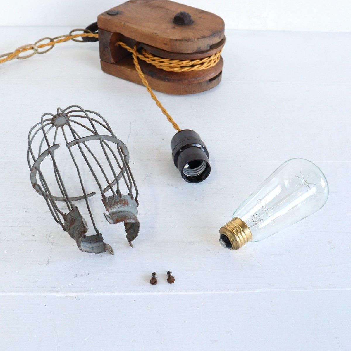 ヴィンテージ 滑車 吊り下げランプ インダストリアル アメリカ