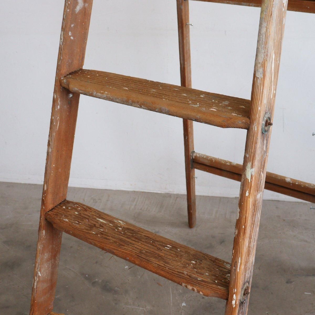ヴィンテージ 6段 脚立 アメリカ 木製ラダー stepladder ヴィンテージ 6段 脚立 アメリカ 木製ラダー stepladder
