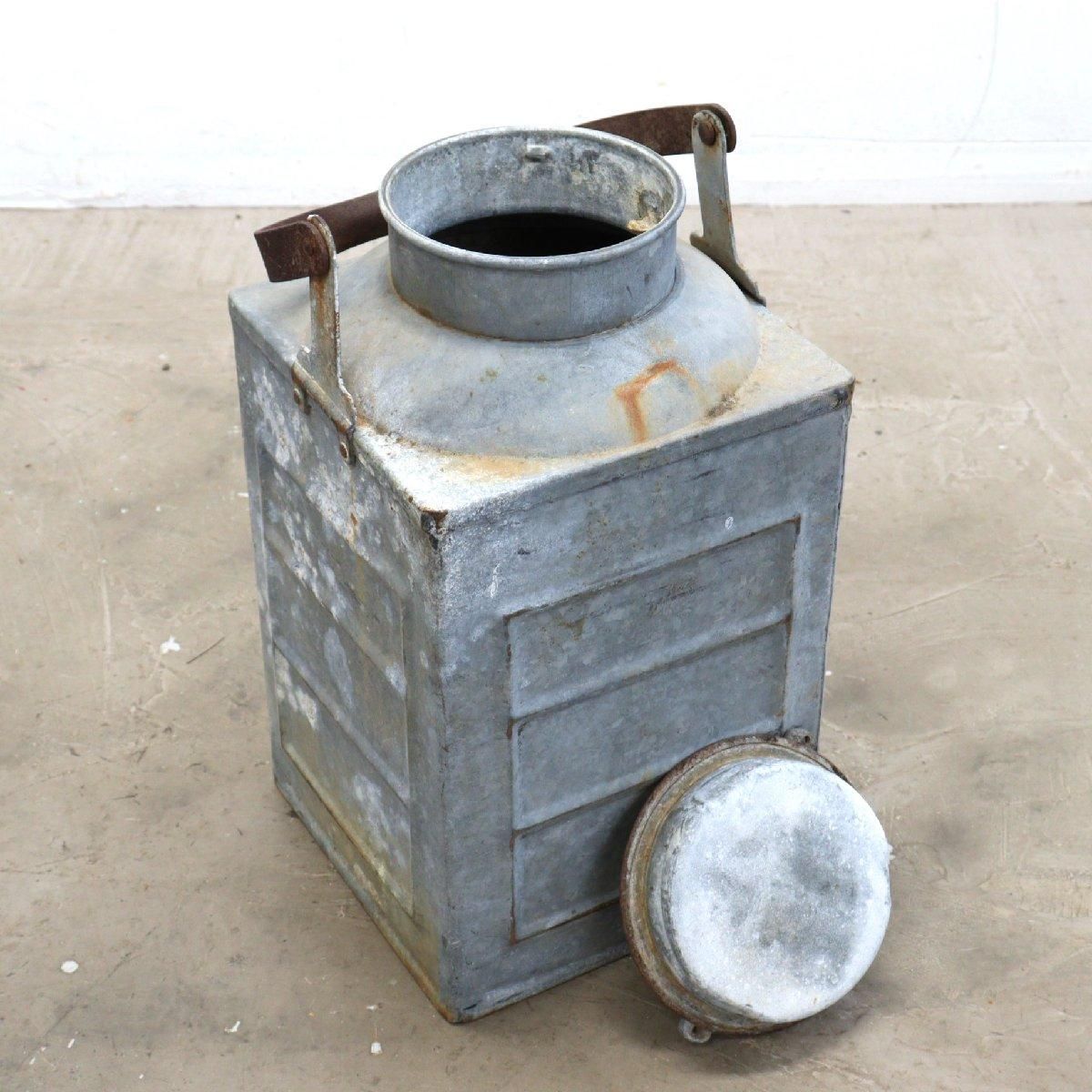 ヴィンテージ オイル缶 アメリカ 運搬用 缶 ガーデニング ジャンク