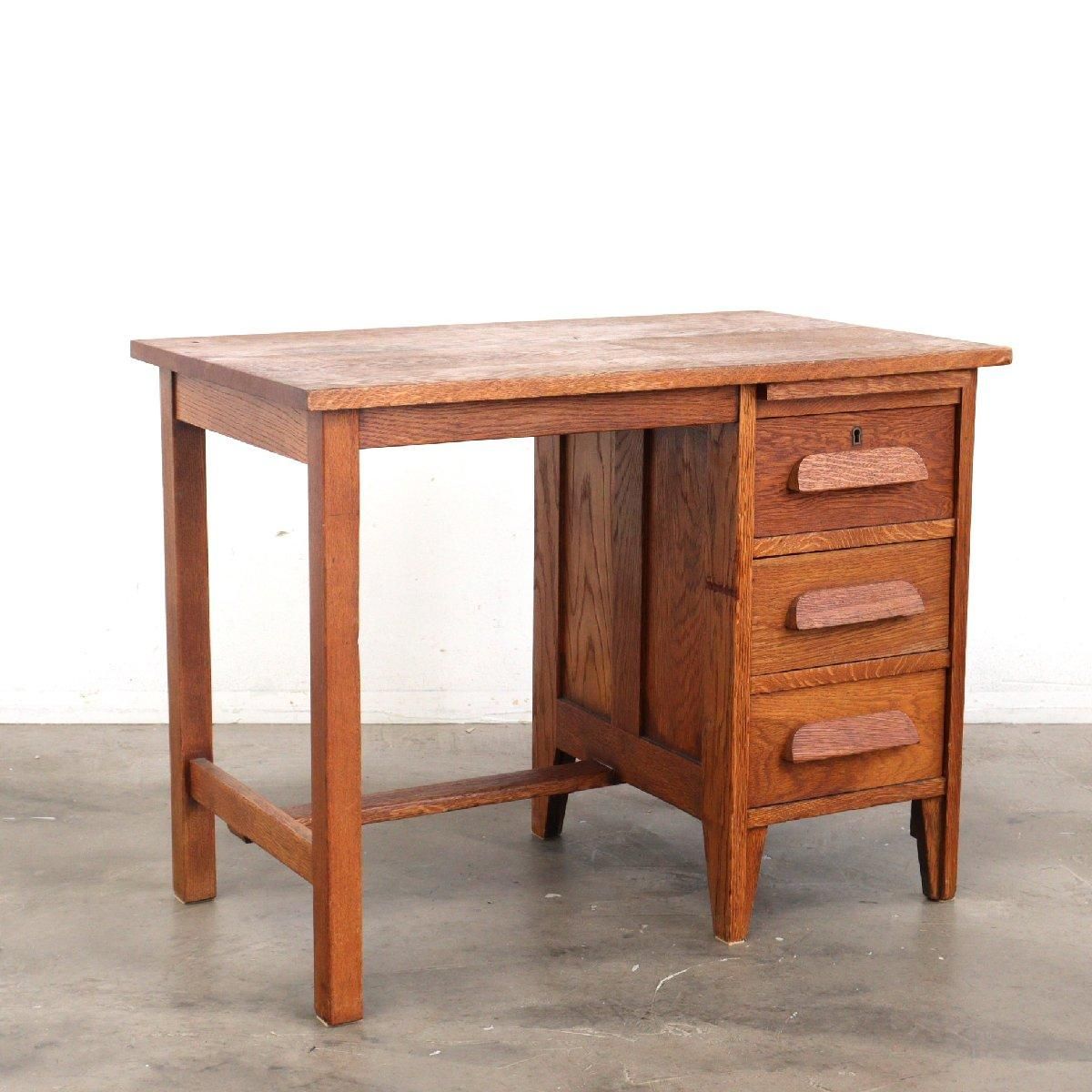オーク材 デスク ビンテージ 引き出し付 拡張板 アメリカ 机 仕事机 オーク材 デスク ビンテージ 引き出し付 拡張板 アメリカ 机 仕事机