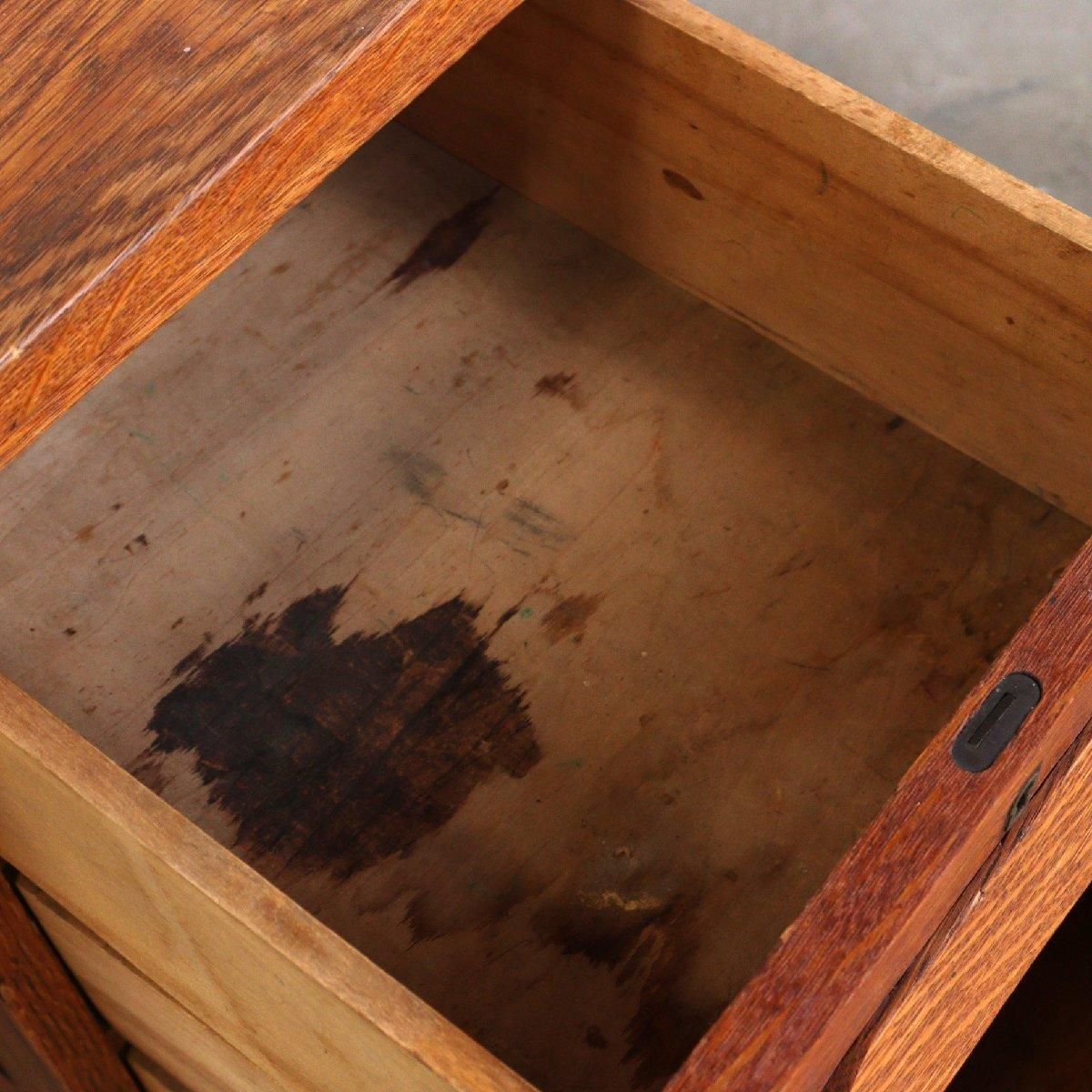 オーク材 デスク ビンテージ 引き出し付 拡張板 アメリカ 机 仕事机 ビンテージ 60's LANE ウッドデスク