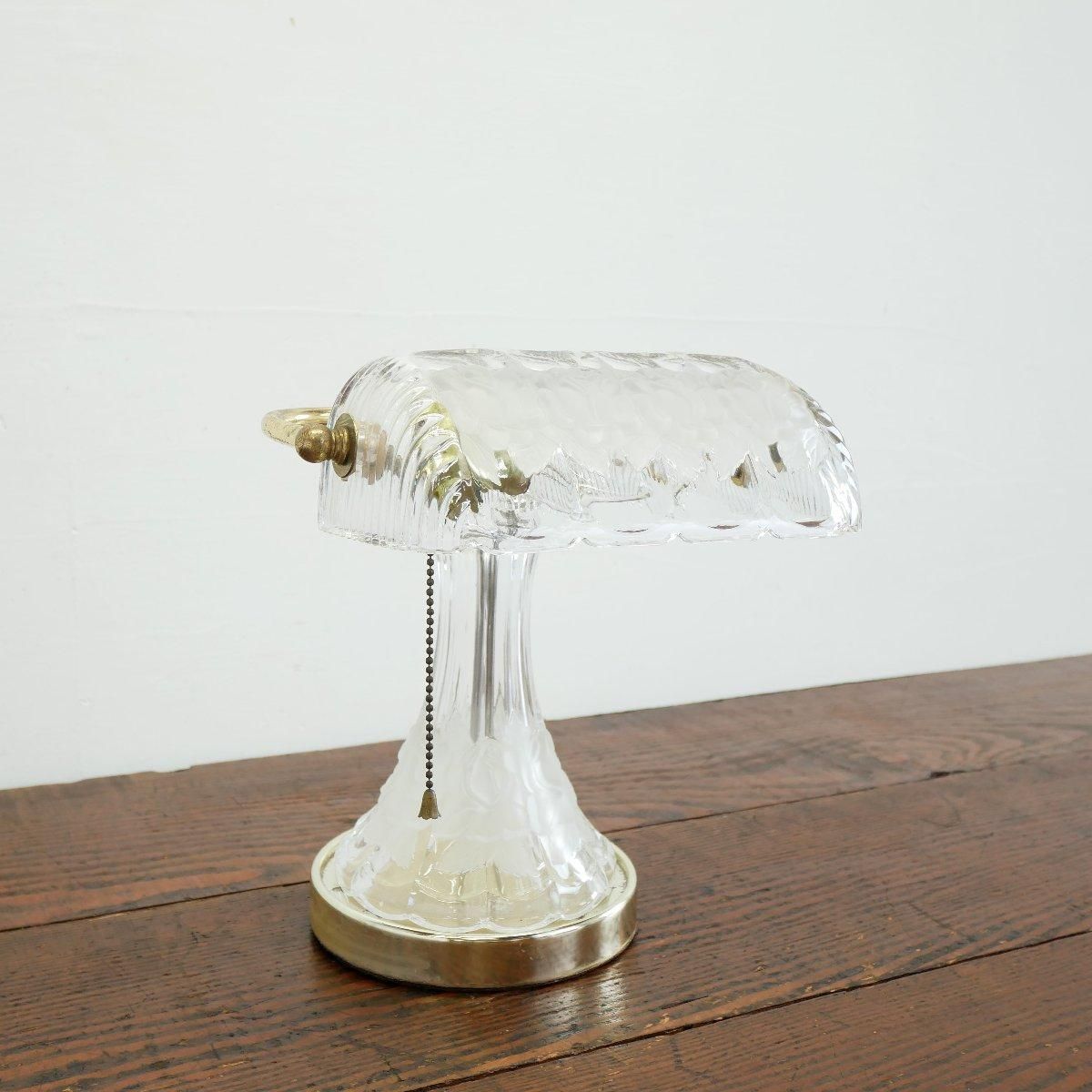 テーブルランプ 照明 バンカーズ アメリカ クリアガラス 花柄