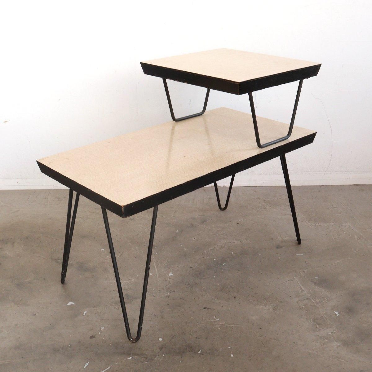 1950年代　ステップエンドテーブル　ロング　ヴィンテージ　ミッドセンチュリー ミッドセンチュリー 1950年代 ステップエンドテーブル ロング