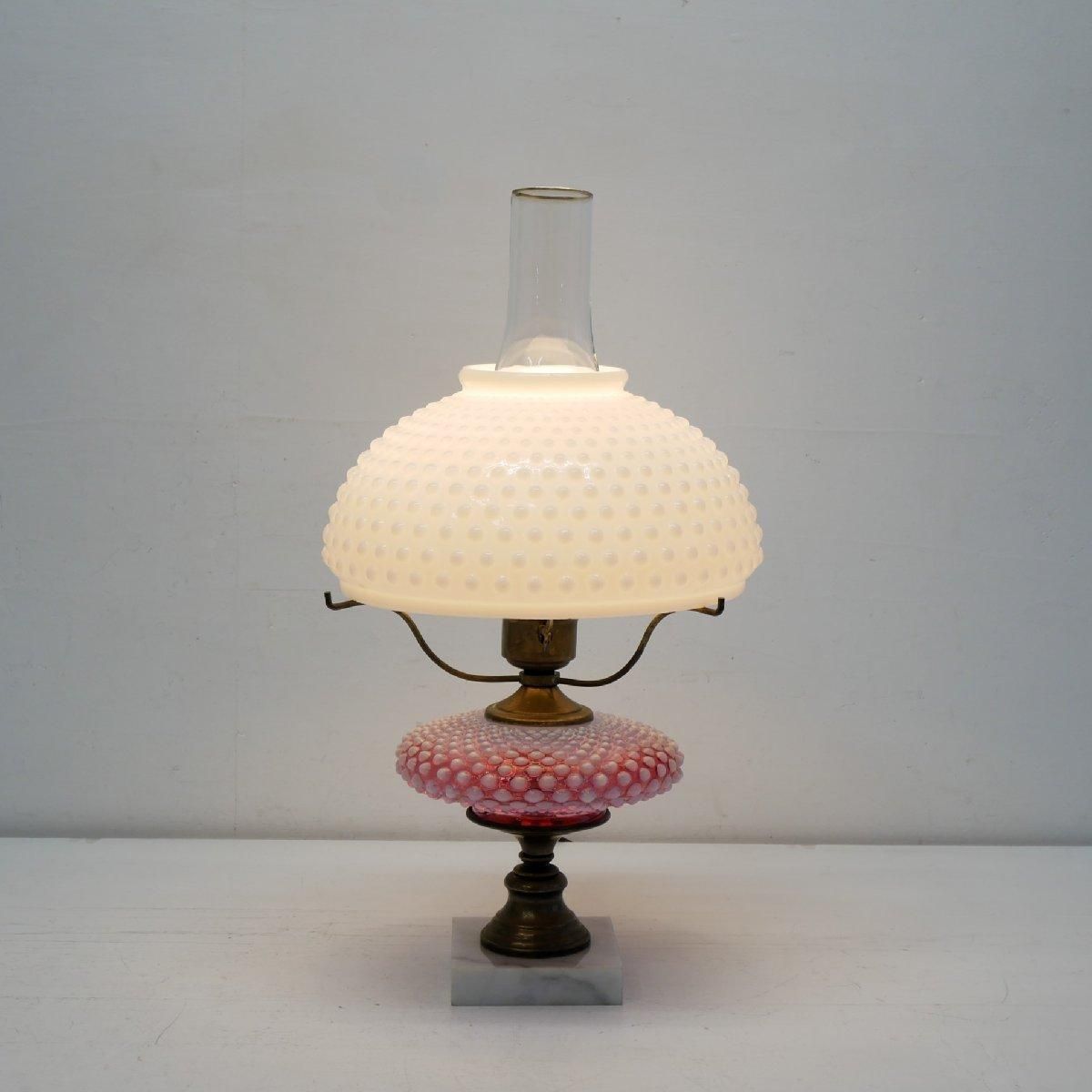 テーブルランプ オイルランプ風 フェントン -通販-ローズボール