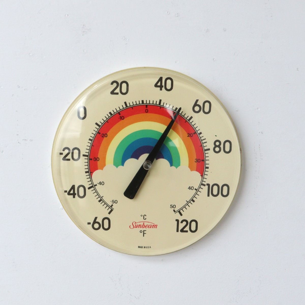 サーモメーター 温度計 ヴィンテージ アメリカ USA 壁掛け時計 ディスプレイ sunbeam -通販-ローズボールアンティークス