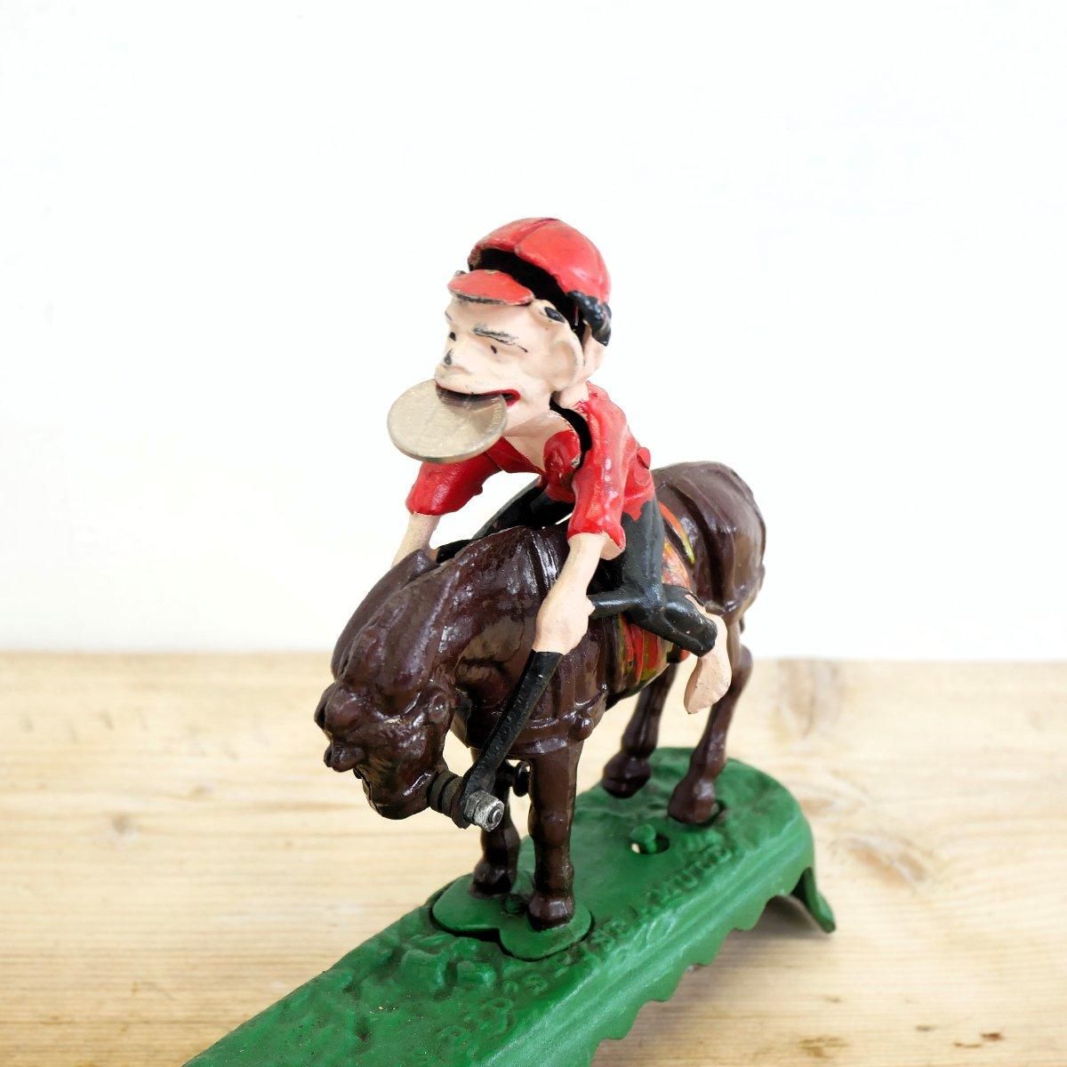 貯金箱 鋳鉄製 コインバンク アメリカ ヴィンテージ 競馬