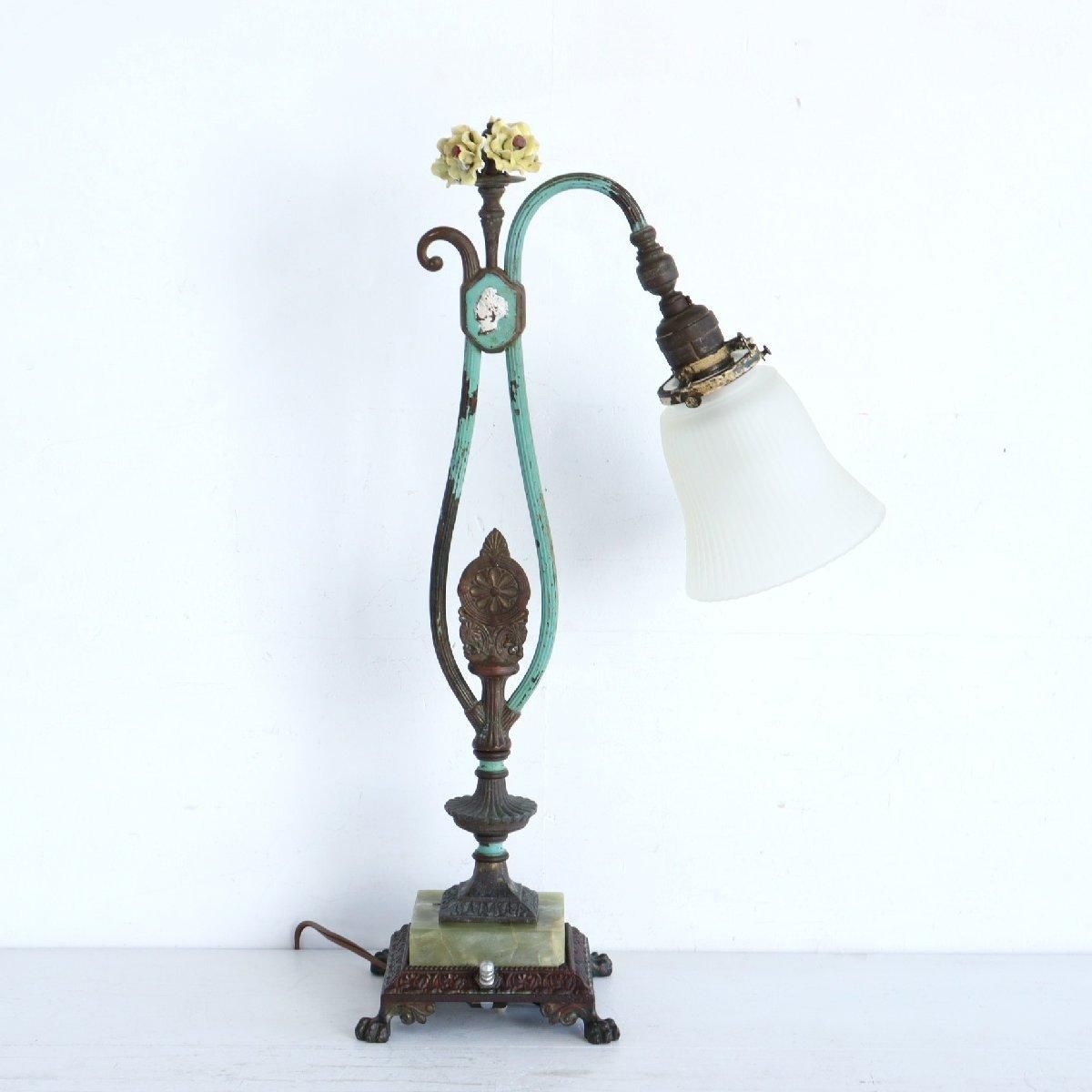 西洋アンティーク　ランプ アンティーク テーブルランプ ライト 照明 -通販-ローズボール