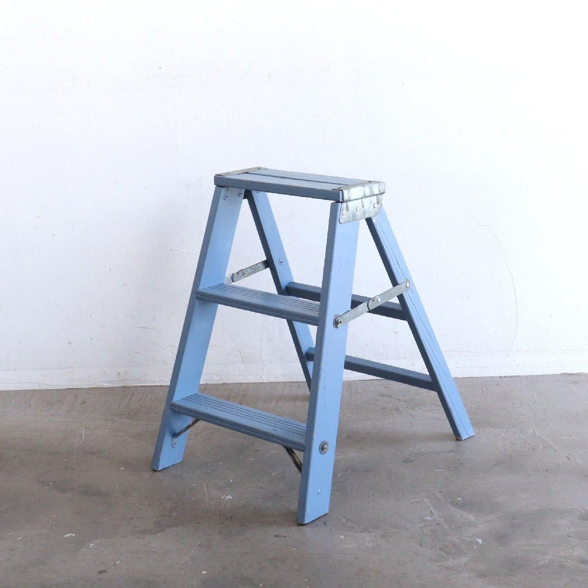 アンティーク木製ラダー脚立ディスプレイ棚 ヴィンテージ 6段 脚立 アメリカ 木製ラダー stepladder