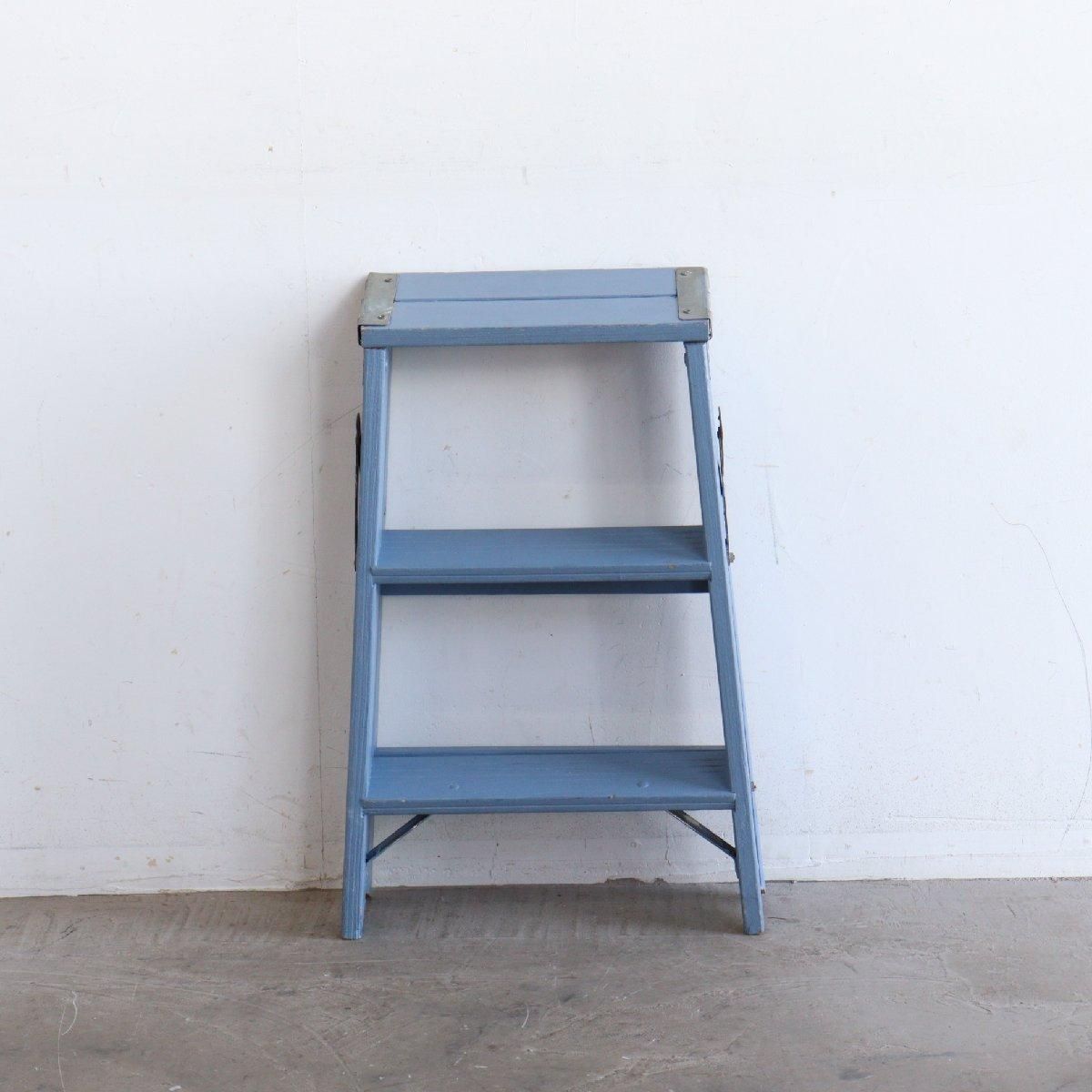 ヴィンテージ 3段 脚立 アメリカ 木製ラダー stepladder