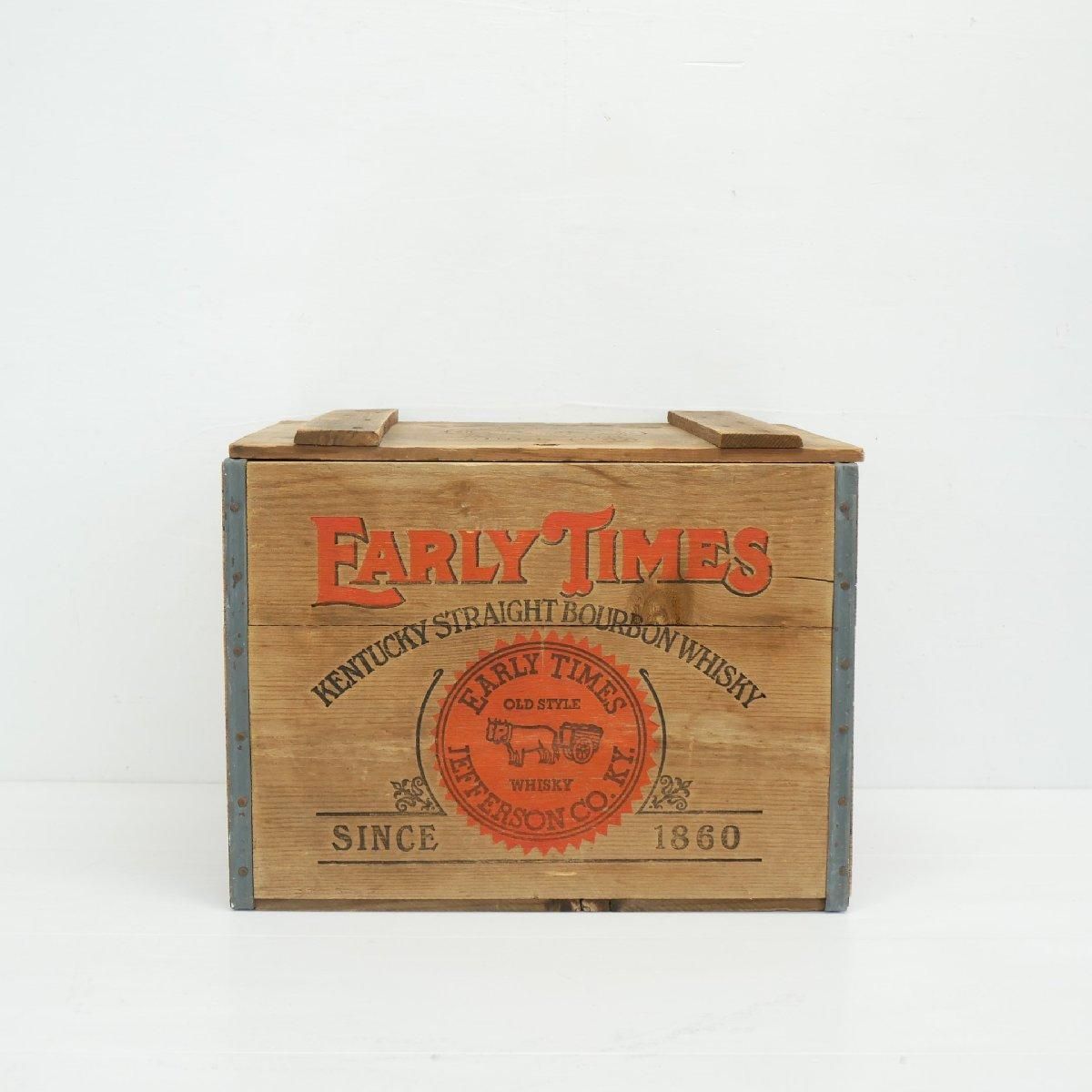 ビンテージ　ウッドボックス　アーリータイムズ　木箱 木箱 アメリカ バーボンウイスキー 運搬箱 ウッドボックス