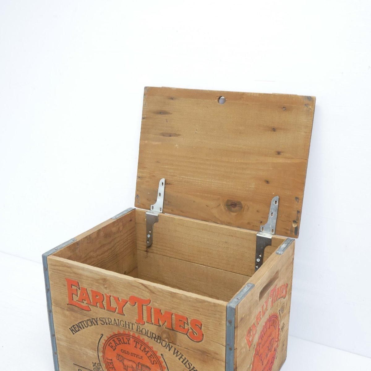 ビンテージ　ウッドボックス　アーリータイムズ　木箱 木箱 アメリカ バーボンウイスキー 運搬箱 ウッドボックス