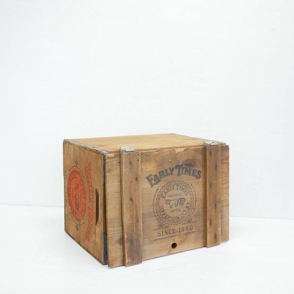 ビンテージ　ウッドボックス　アーリータイムズ　木箱 木箱 アメリカ バーボンウイスキー 運搬箱 ウッドボックス