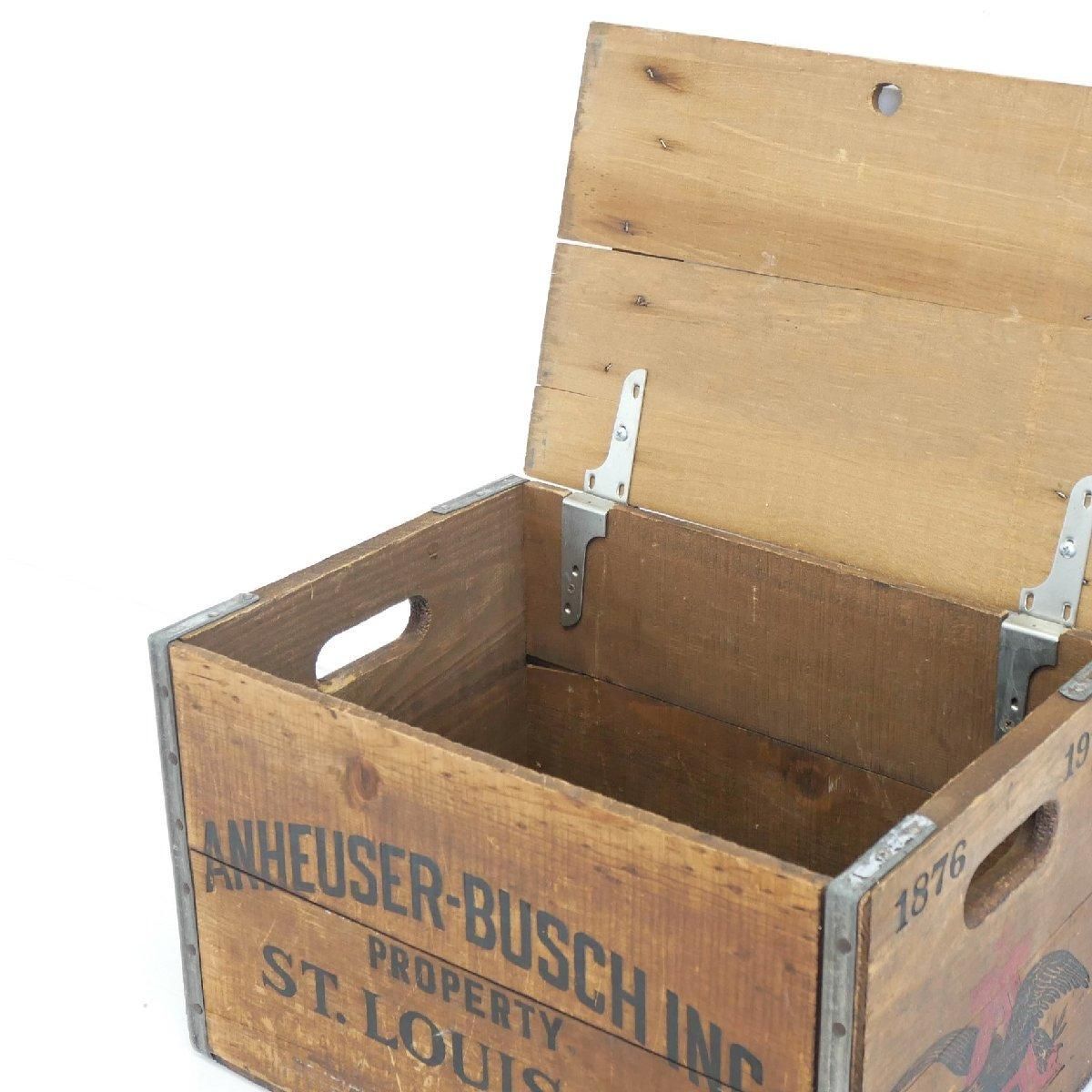 ❤️Budweiser❤️ヴィンテージ✨木箱 Anheuser-Busch 限定 木箱 アメリカ BUDWEISER 運搬箱 ウッドボックス ヴィンテージ