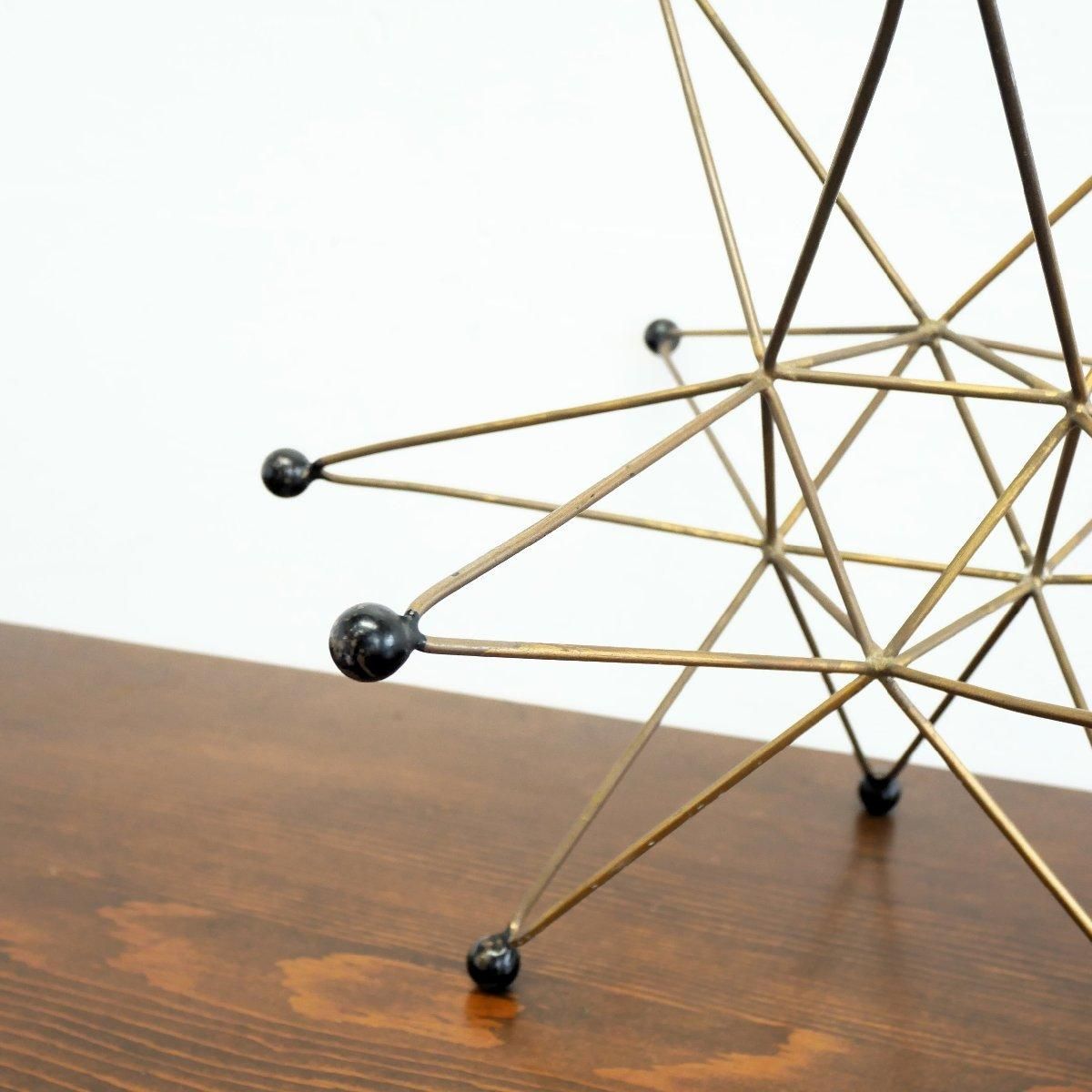 ヴィンテージ 星形 ワイヤーアート オブジェ ミッドセンチュリー