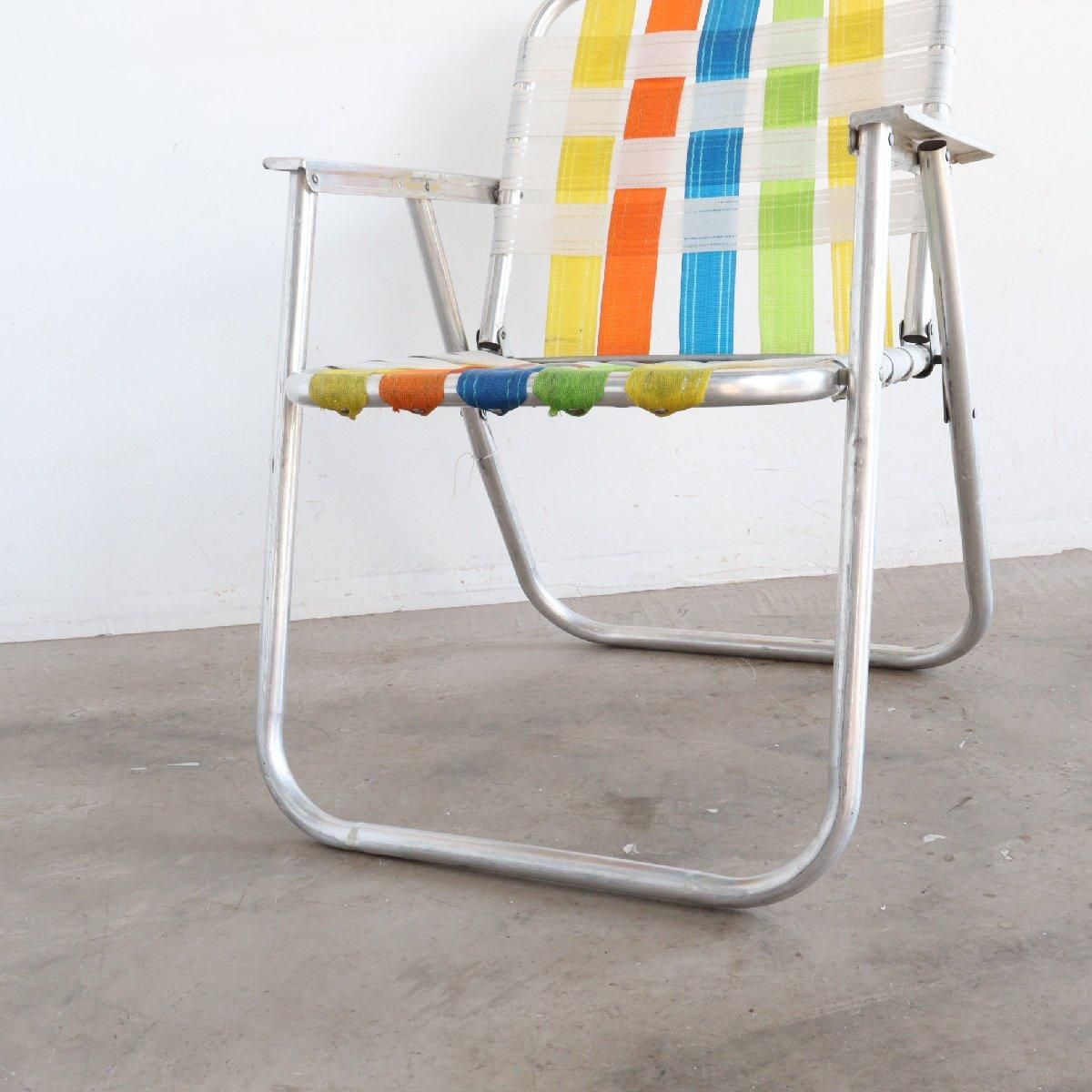 ローンチェア 1960s アメリカ ヴィンテージ ビーチチェア 折り畳み
