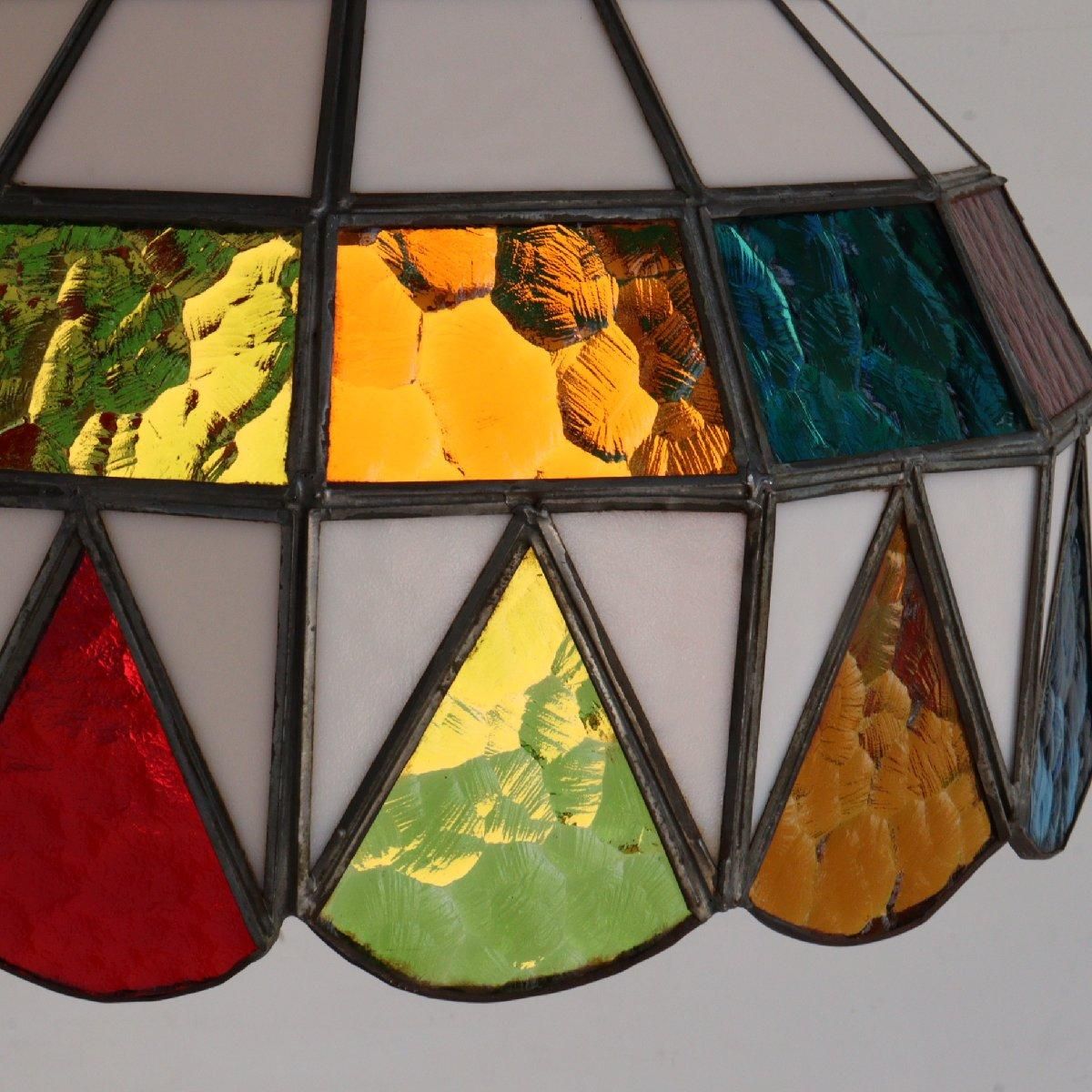 吊り下げランプ ステンドグラス ペンダントランプ ヴィンテージ