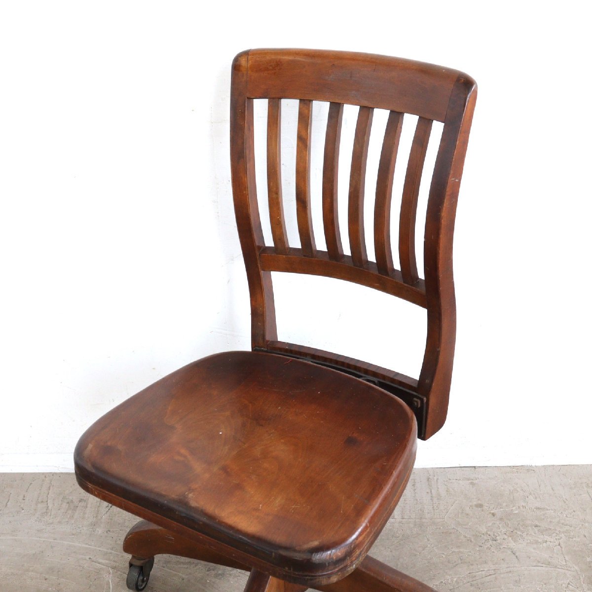 デスクチェア アンティーク 木製 椅子 アメリカ ヴィンテージ 店舗什器 