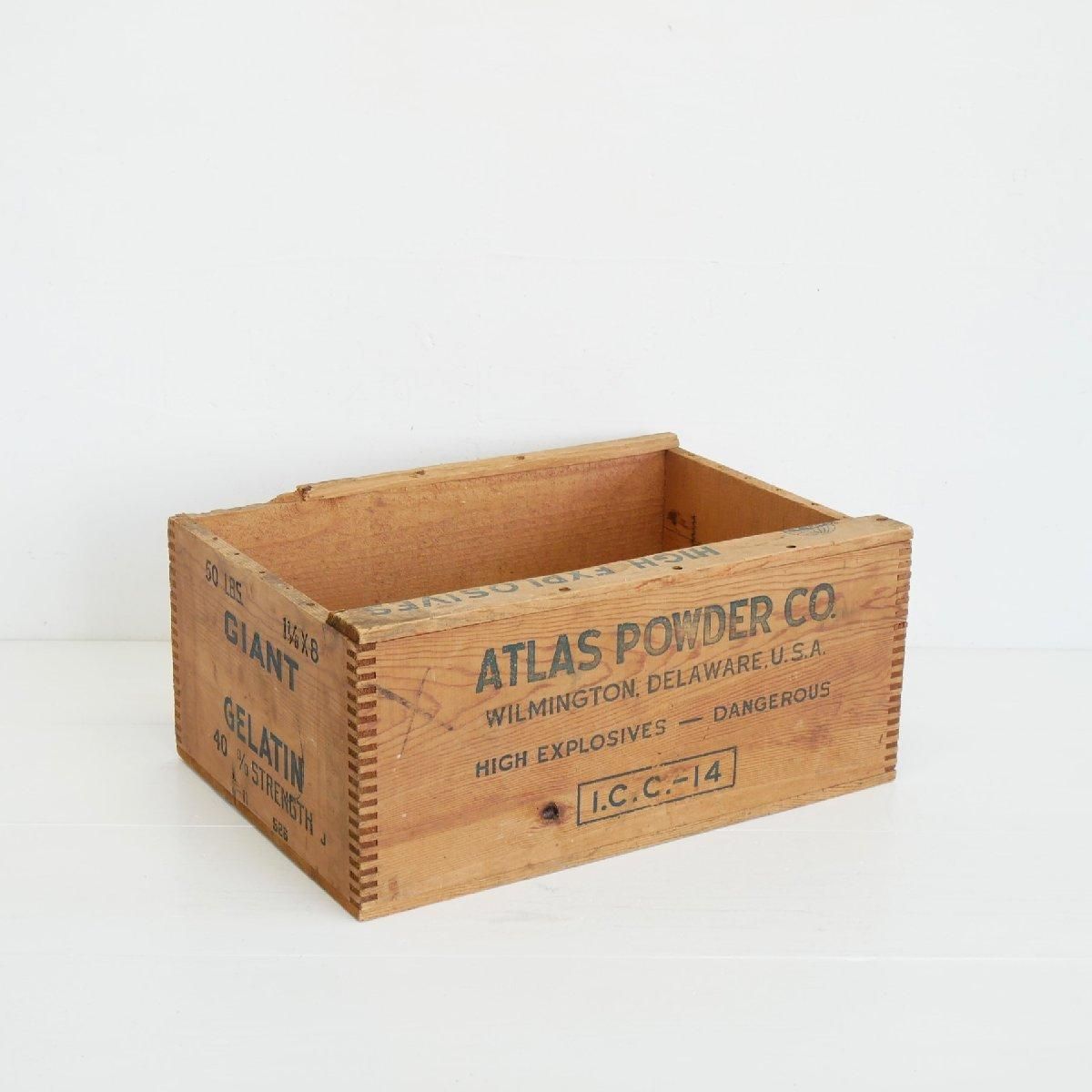 ATLAS POWDERヴィンテージ木箱 ヴィンテージ 木箱 ATLAS POWDER CO. ウッドボックス 運搬箱 店舗什器