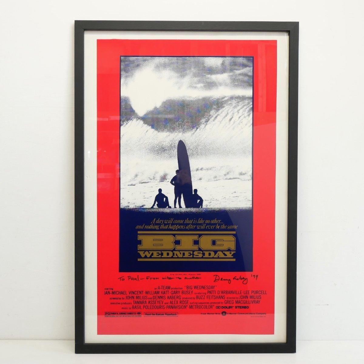 1978年 BIG WEDNESDAY 映画 ポスター 額装 サイン入り アメリカ 1978年 BIG WEDNESDAY 映画 ポスター 額装 サイン入り アメリカ