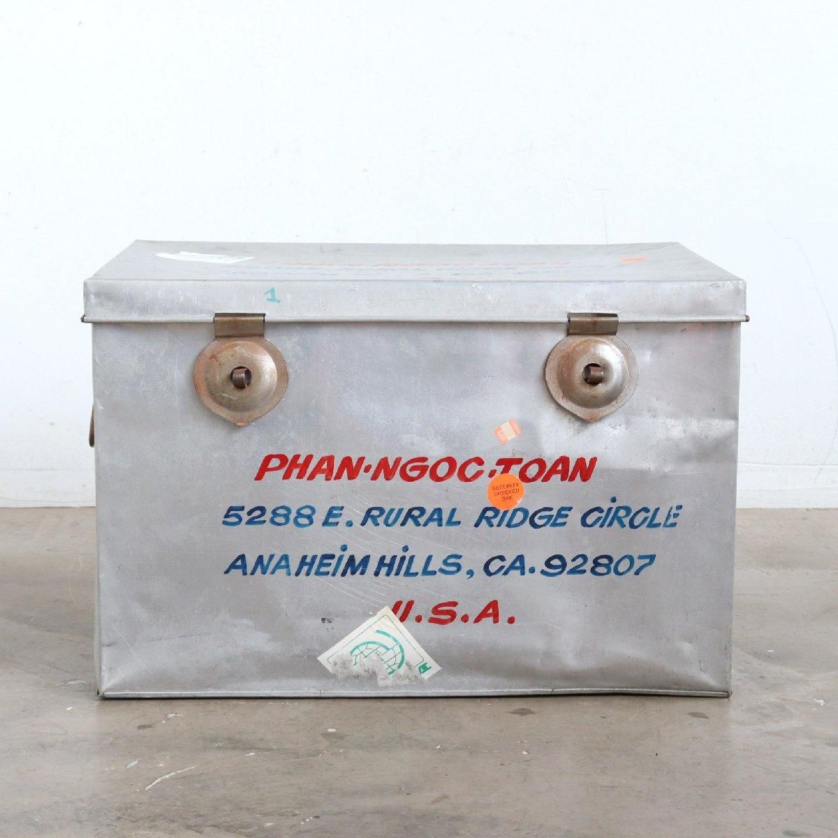 インダストリアル工業系 ■ ビンテージ品 アルミ製トランク / コンテナ A トランク 収納ボックス ボックス 収納コンテナ インダストリアル