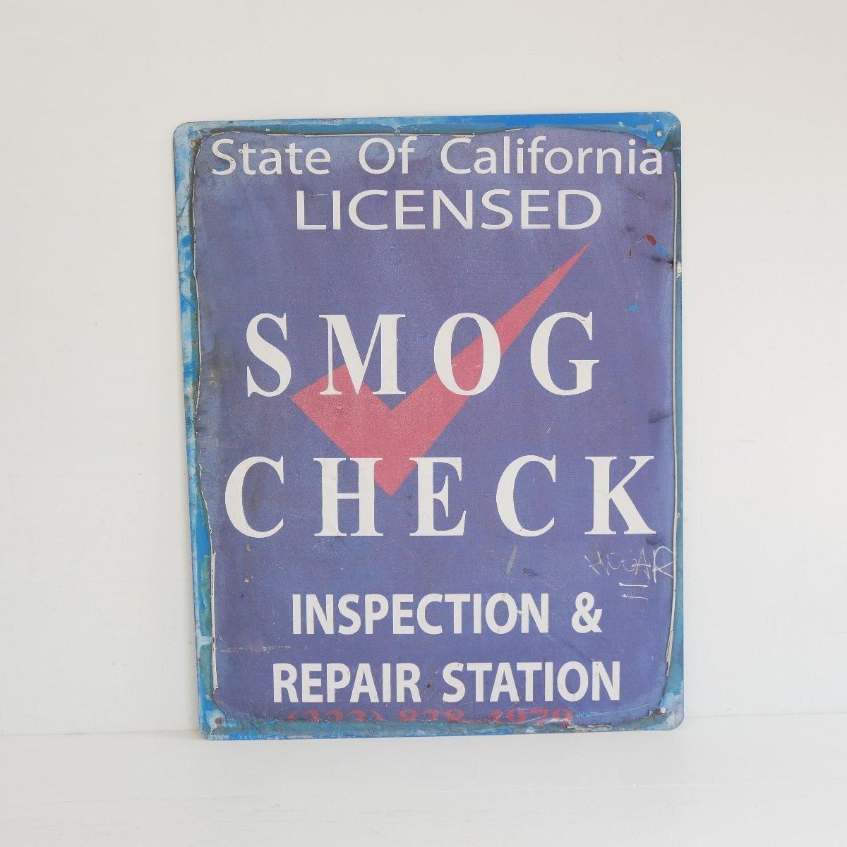 ビンテージ カリフォルニア スモッグチェック 看板 ビンテージ カリフォルニア スモッグチェック 看板 カリフォルニア州
