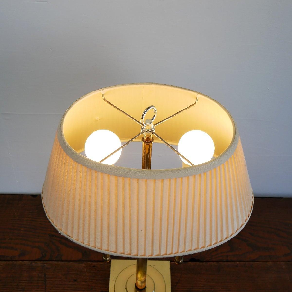 ヴィンテージ 2灯 デスクランプ アメリカ ファブリックシェード