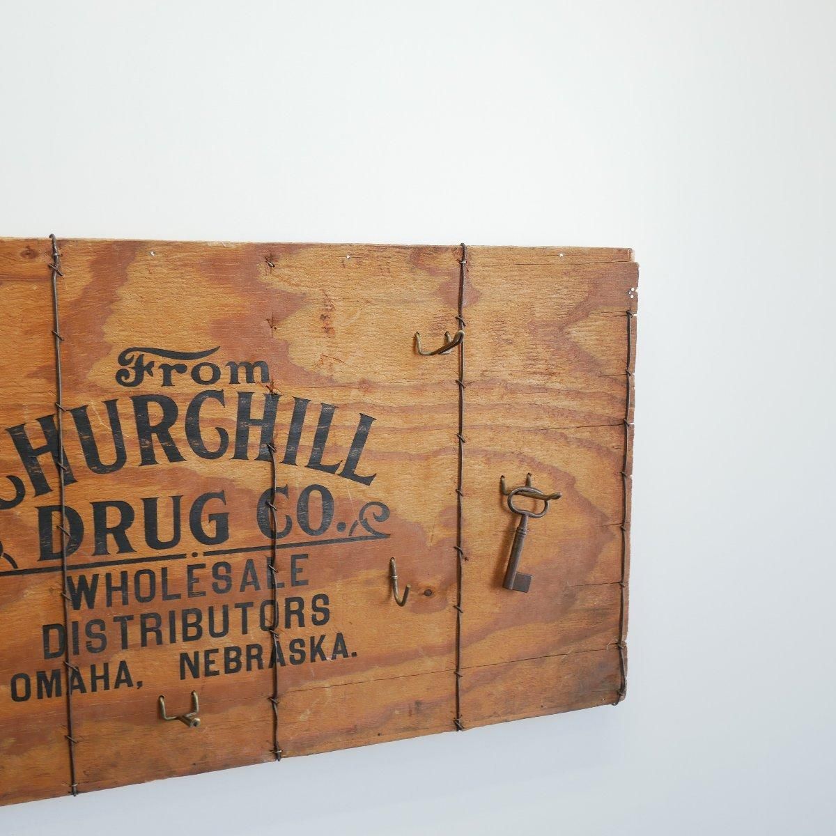 アンティークボード 壁掛けフック CHUR CHILL DRUG CO.アメリカ