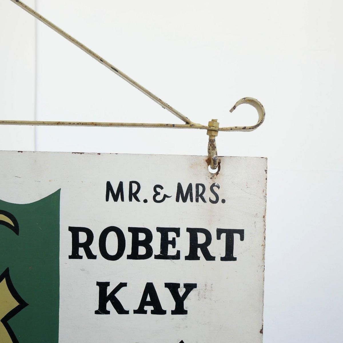 ヴィンテージ 壁付け 吊り下げ看板 アメリカ 屋外 鉄製