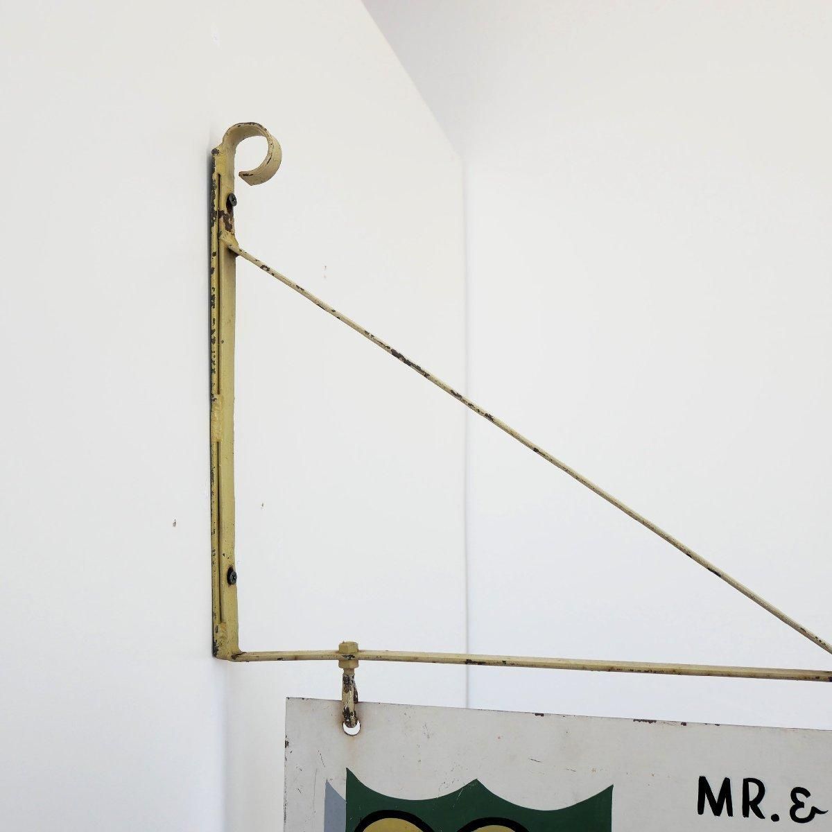 ヴィンテージ 壁付け 吊り下げ看板 アメリカ 屋外 鉄製