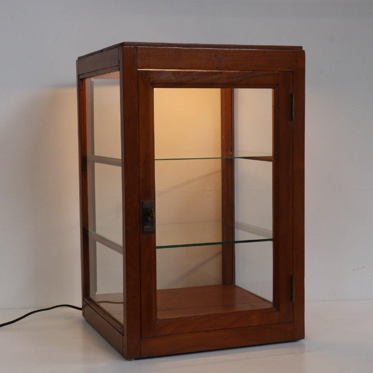 アンティーク　ガラスショーケース　グリーンガラス　３段ケース 楽天市場】BREA木製 ガラスショーケースNo.2 ダークブラウン