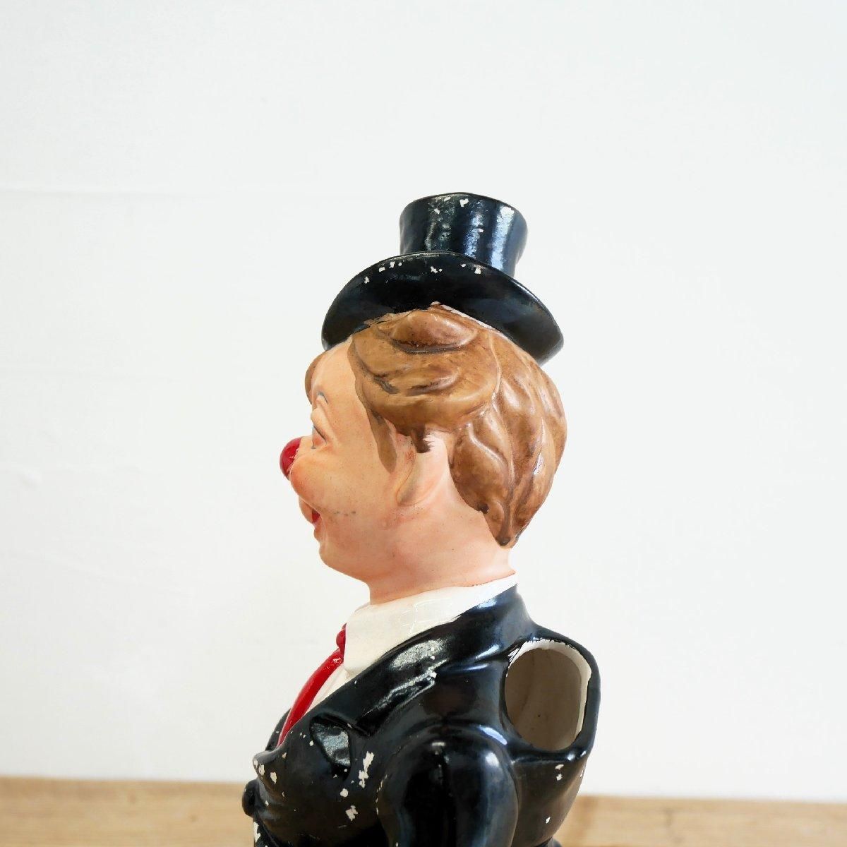 50s ヴィンテージ 陶器製 ピエロ アメリカ フワラーポット ペン