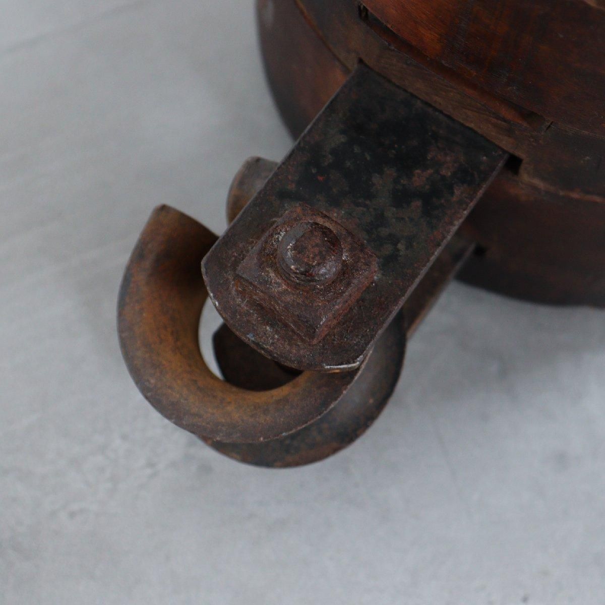 値下げ　滑車　アンティーク ヴィンテージ 滑車 吊り下げランプ インダストリアル アメリカ