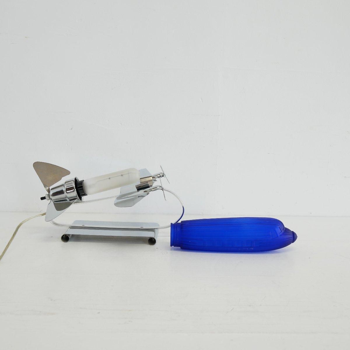 ★激レア★1980年代Sarsaparilla社製　アールデコ ランプ 稼働品 1970s エアプレイン 飛行機ランプ 置物 -通販-ローズボール