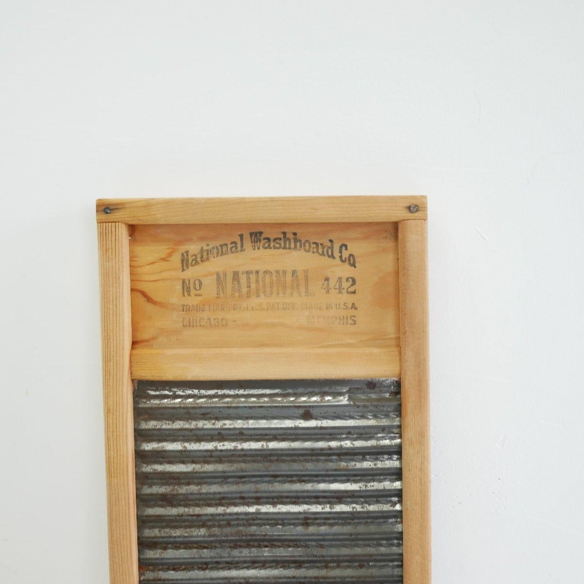 アンティーク 木製洗濯板ディスプレイ National Washboard