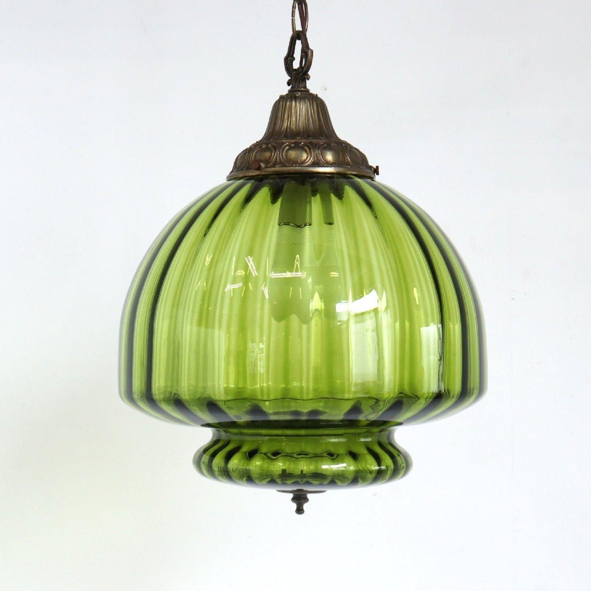 ガラスペンダントライト（グリーン） グリーン ガラス ペンダントライト モダン オシャレ照明