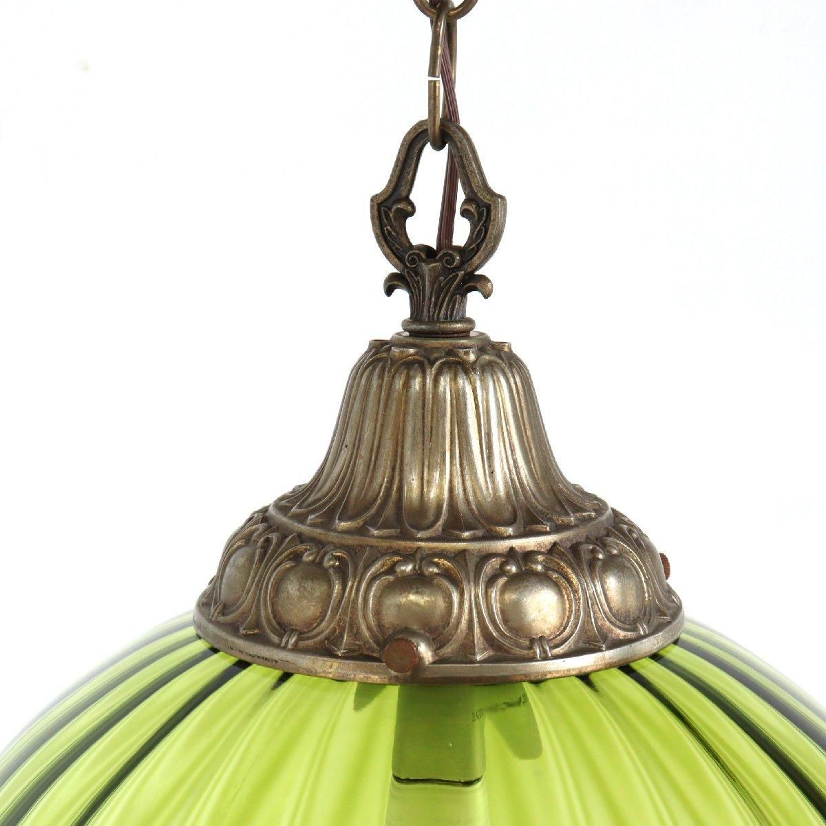 ヴィンテージ グリーン ペンダントランプ -通販-ローズボール