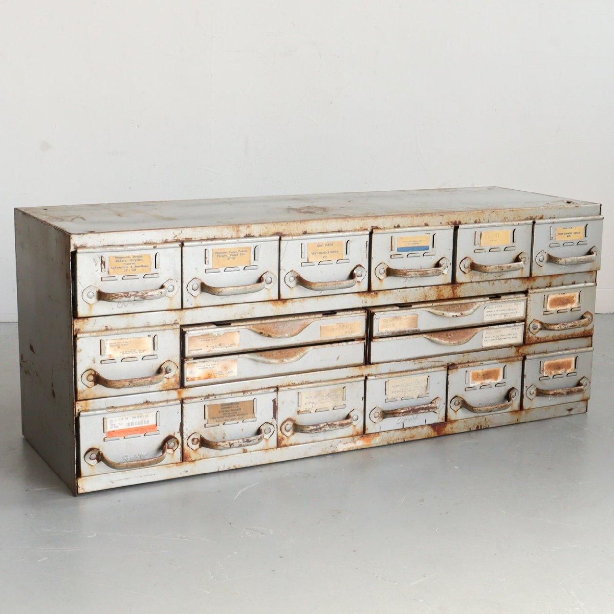 アメリカ EQUIPTO パーツキャビネット -通販-ローズボールアンティークス