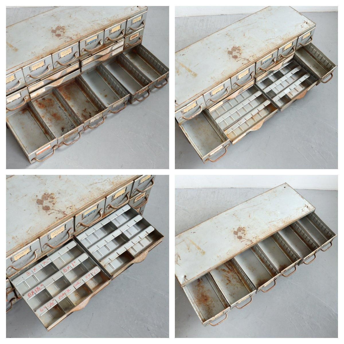 アメリカ EQUIPTO パーツキャビネット -通販-ローズボールアンティークス