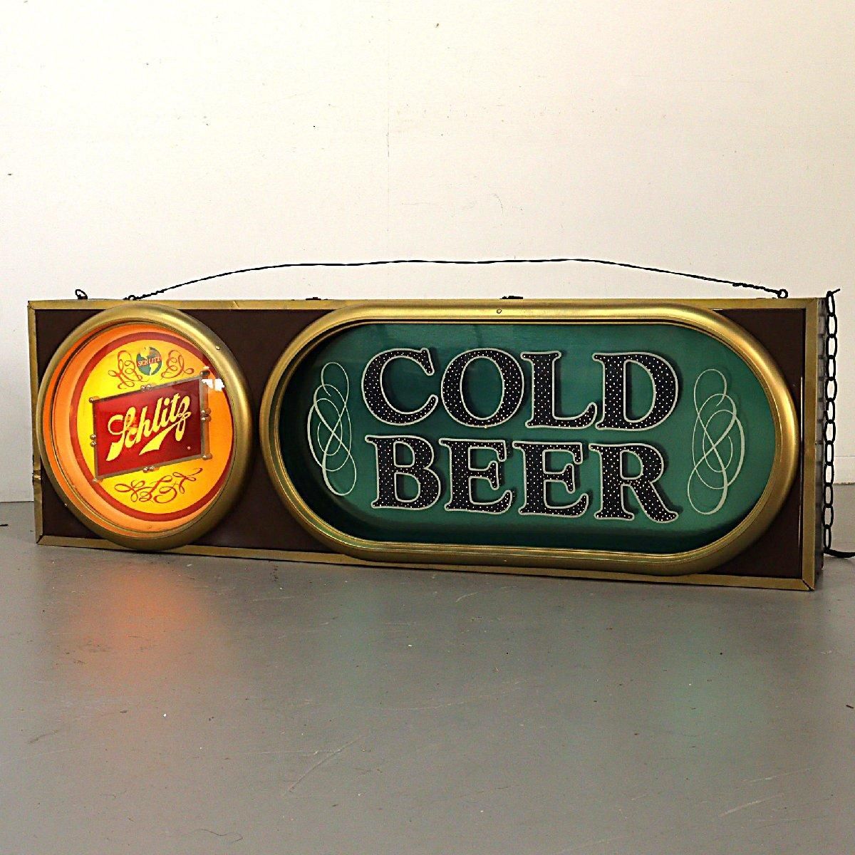 70s Schlitz ライトサイン 看板 -通販-ローズボールアンティークス