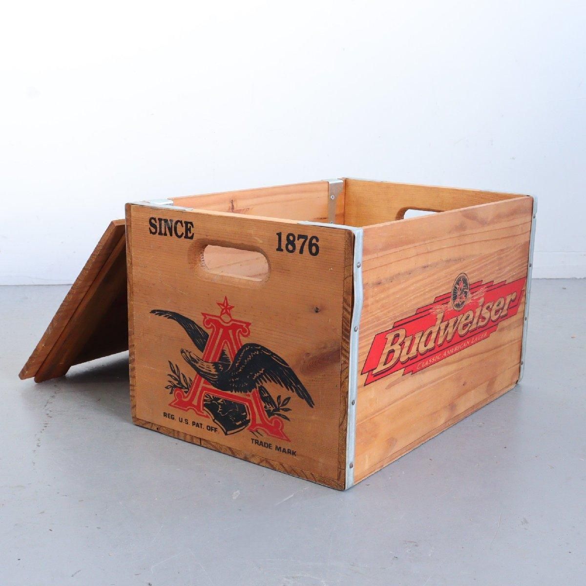BUDWEISER ヴィンテージ 蓋つき木箱 -通販-ローズボール BUDWEISER ヴィンテージ 蓋つき木箱 -通販-ローズボール